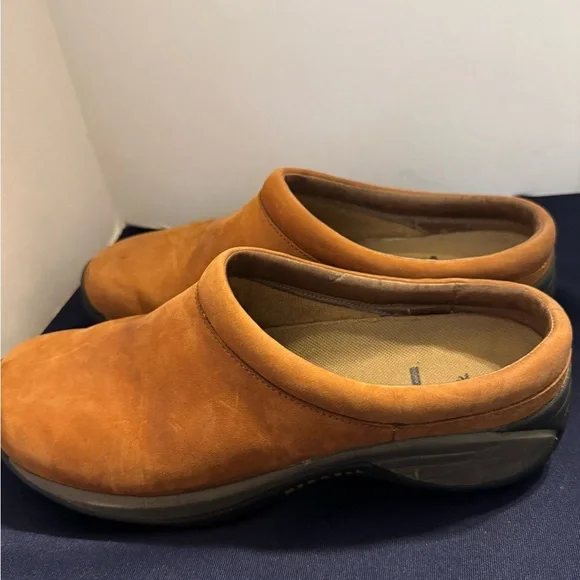 Women’s Merrill Brown Leather Slip On’s Style “Dune” Size 8.5 - Picture 5 of 16